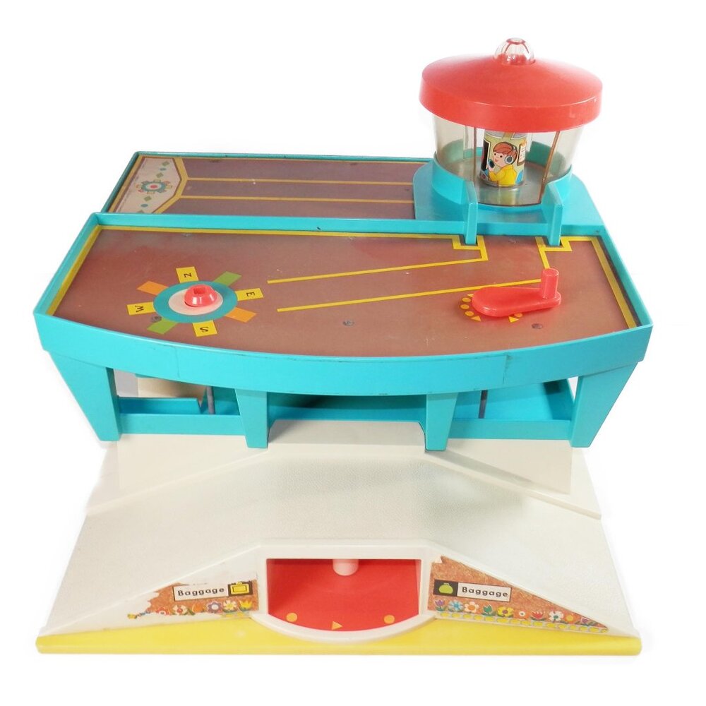 Vintage Fisher-Price 1972 Little People Airport #966 Building Only Playset